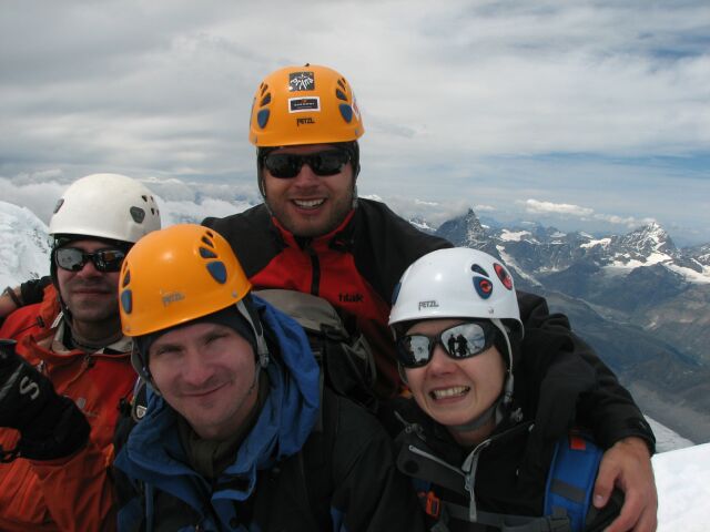Spolen vrcholov foto na Dufourspitze (4634m.n.m.)