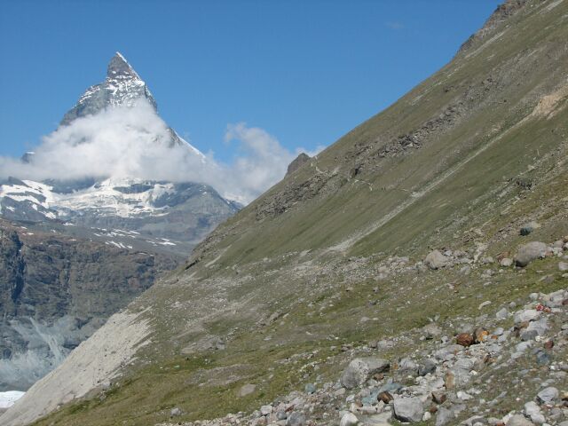 Kouzeln Matternorh ns doprovz cestou zpt do Zermattu